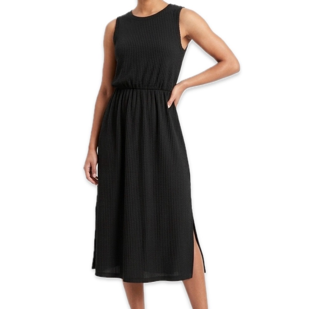 Cupshe Black Knitted Midi Dress Women’s Size Medium